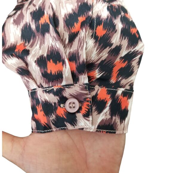 PrettyLittleThing Oversized Animal Print Button Down Top Size 4 - Picture 11 of 14